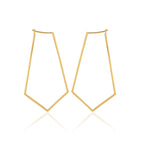 Dainty Pentagon Hoop Earrings - La Vitá Jewels