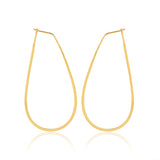 Textured Oval Shape Hoop Earrings