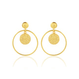 Hammered Disc Dipti Earrings