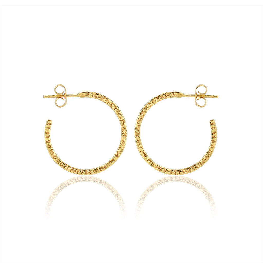 Textured Hoop Earrings - La Vitá Jewels