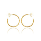 Textured Hoop Earrings - La Vitá Jewels