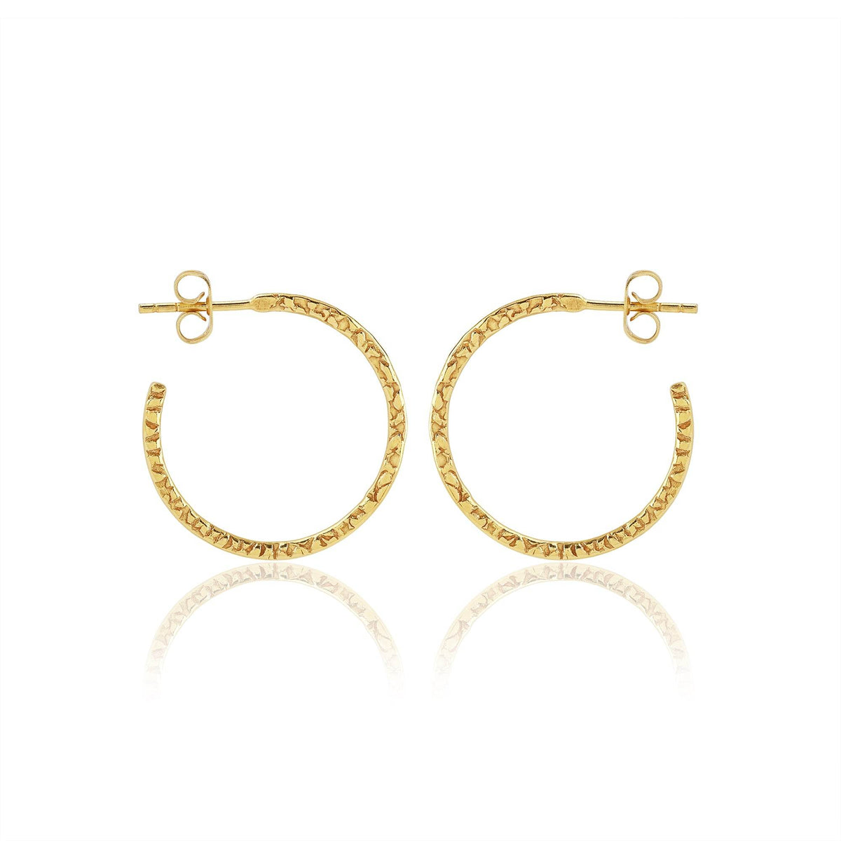 Textured Hoop Earrings - La Vitá Jewels