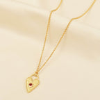 Garnet Stone Love Necklace - La Vitá Jewels