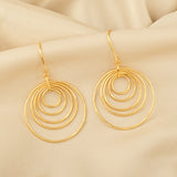 Multi Layer Circle Dangle Earrings