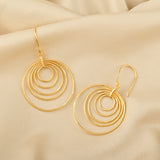 Multi Layer Circle Dangle Earrings