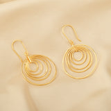 Multi Layer Circle Dangle Earrings