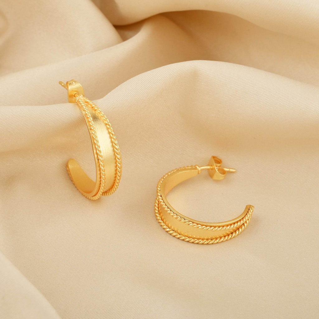 Dipti Twisted Hoop Earrings - La Vitá Jewels