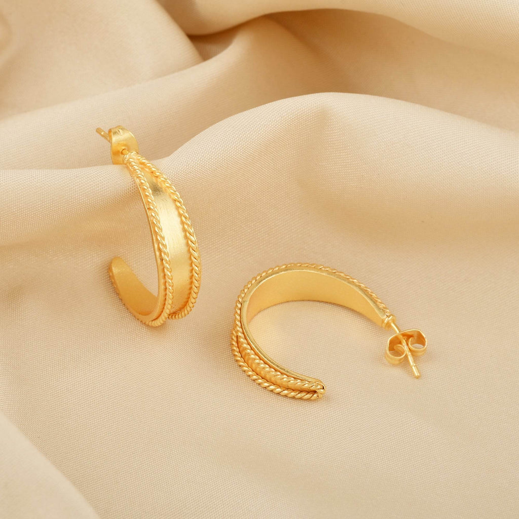 Dipti Twisted Hoop Earrings - La Vitá Jewels
