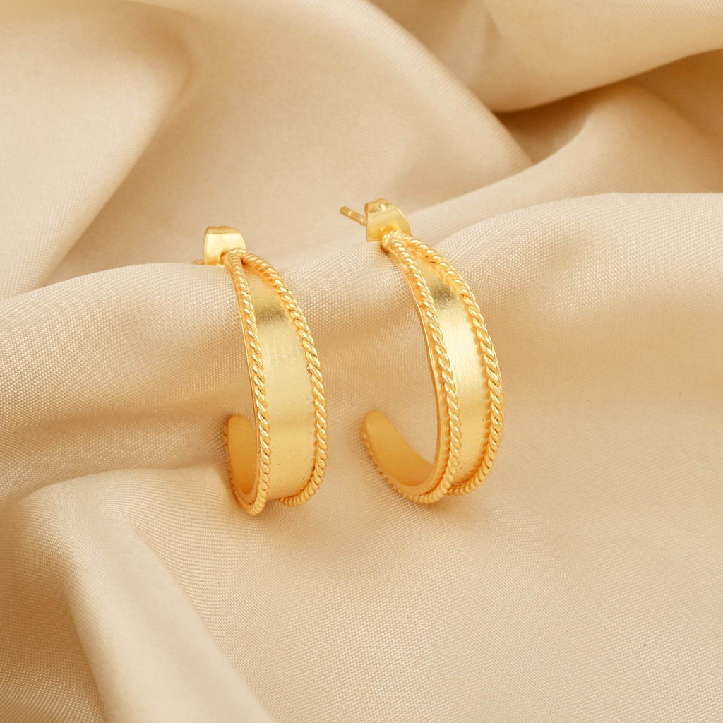 Dipti Twisted Hoop Earrings - La Vitá Jewels