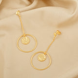 Circle shape with Hammered Disc Earrings