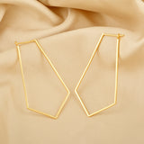 Dainty Pentagon Hoop Earrings