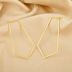 Dainty Pentagon Hoop Earrings - La Vitá Jewels