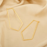Dainty Pentagon Hoop Earrings