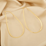 Textured Oval Shape Hoop Earrings
