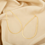 Textured Oval Shape Hoop Earrings