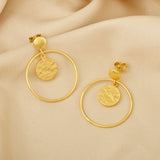 Hammered Disc Dipti Earrings