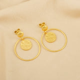 Hammered Disc Dipti Earrings
