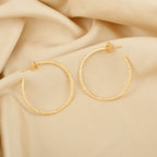 Textured Hoop Earrings - La Vitá Jewels