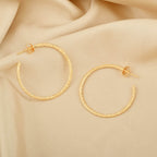 Textured Hoop Earrings - La Vitá Jewels