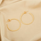 Textured Hoop Earrings - La Vitá Jewels