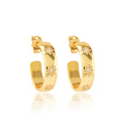 White Zircon Hoop Earrings - La Vitá Jewels