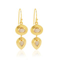 Gleaming Petals Rainbow Moonstone Earrings - La Vitá Jewels