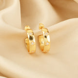 White Cubic Zirconia Dainty Hoop Earrings