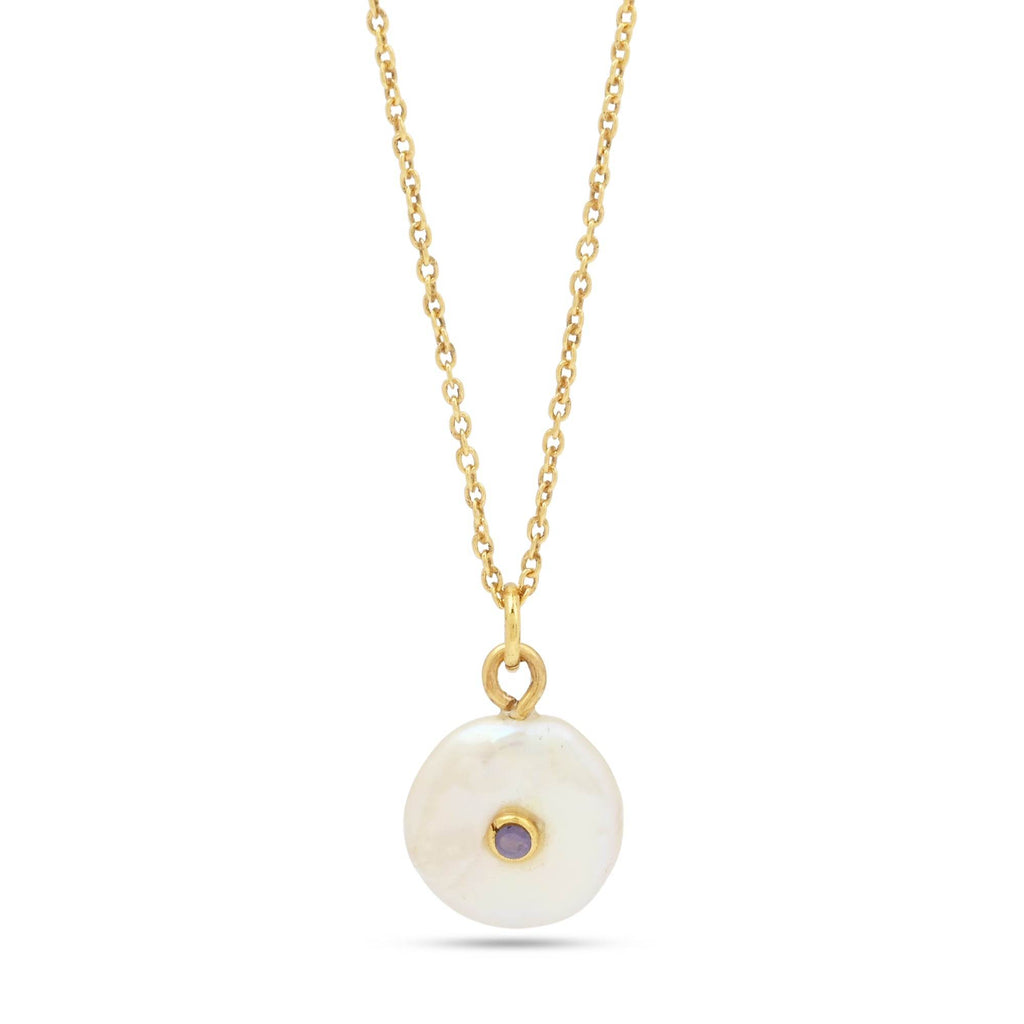 Baroque Pearl with Amethyst Gemstone Necklace - La Vitá Jewels