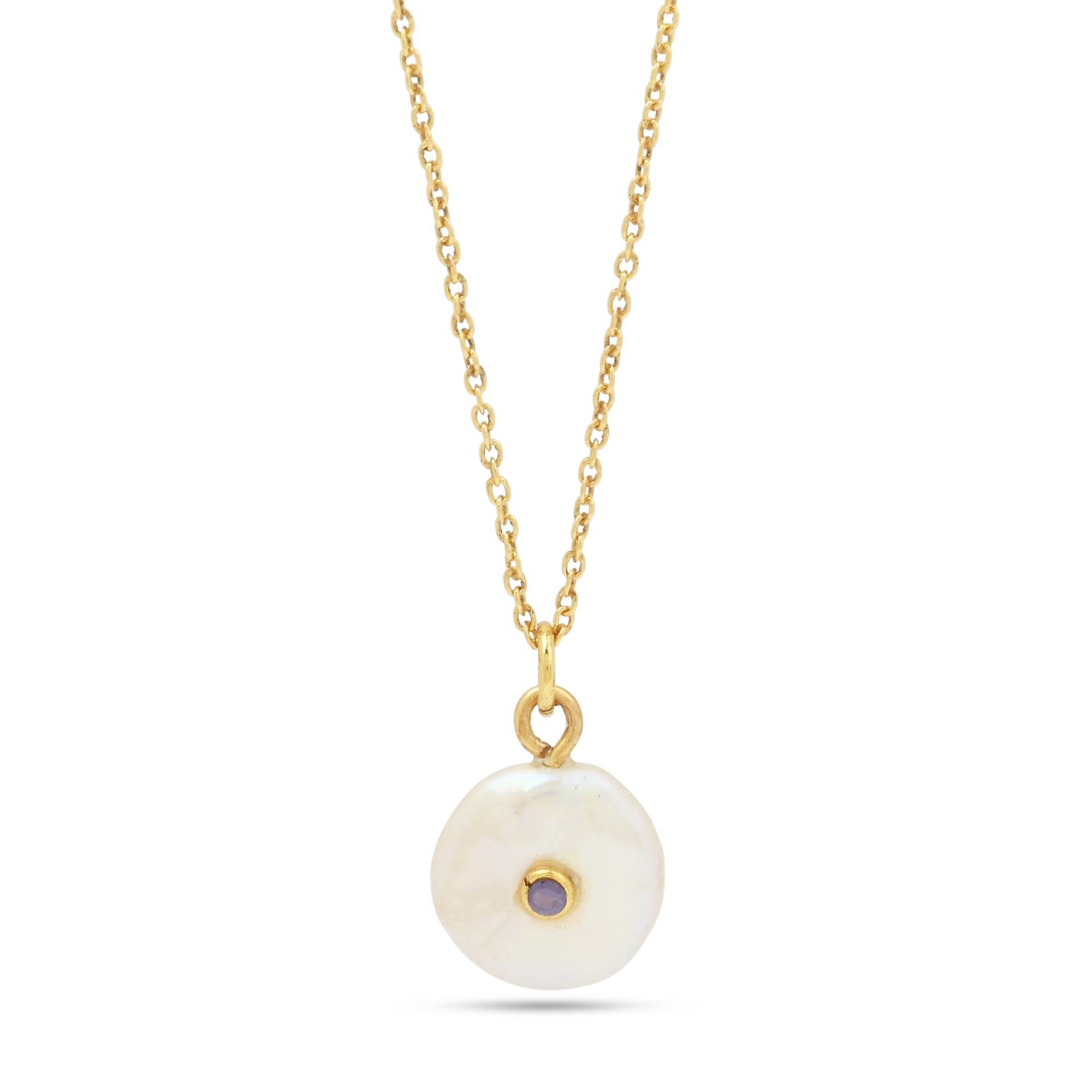 Baroque Pearl with Amethyst Gemstone Necklace - La Vitá Jewels