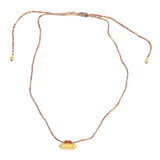 Red Enamel Openable Tabiz with Multi-Thread Necklaces