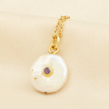 Baroque Pearl with Amethyst Gemstone Necklace