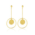 Circle Space Textured Earrings - La Vitá Jewels