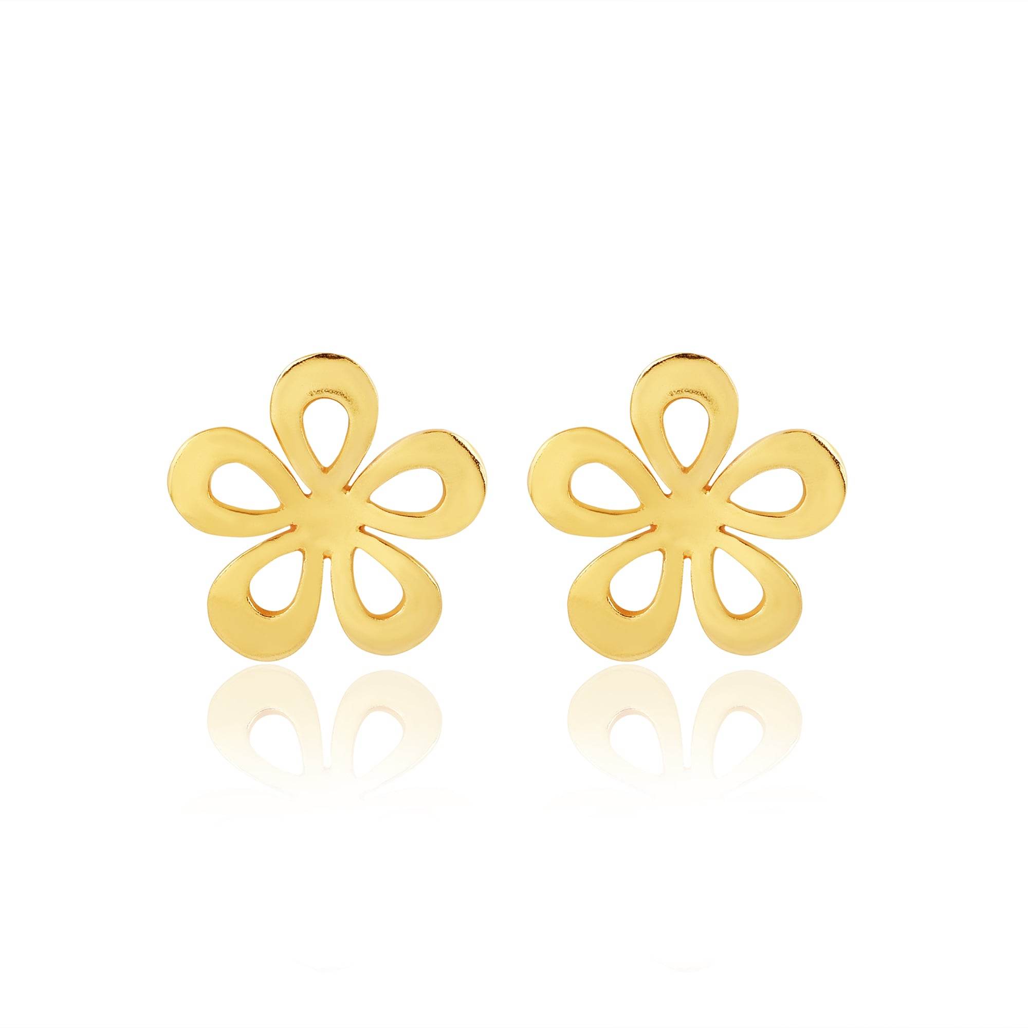Floral Shape Stud Earrings - La Vitá Jewels