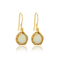 Aqua Chalcedony Dangle Earrings - La Vitá Jewels