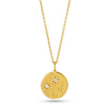 White CZ Flower Texture Necklaces