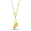 Round Disc with Aquamarine Rough Stone Necklaces - La Vitá Jewels