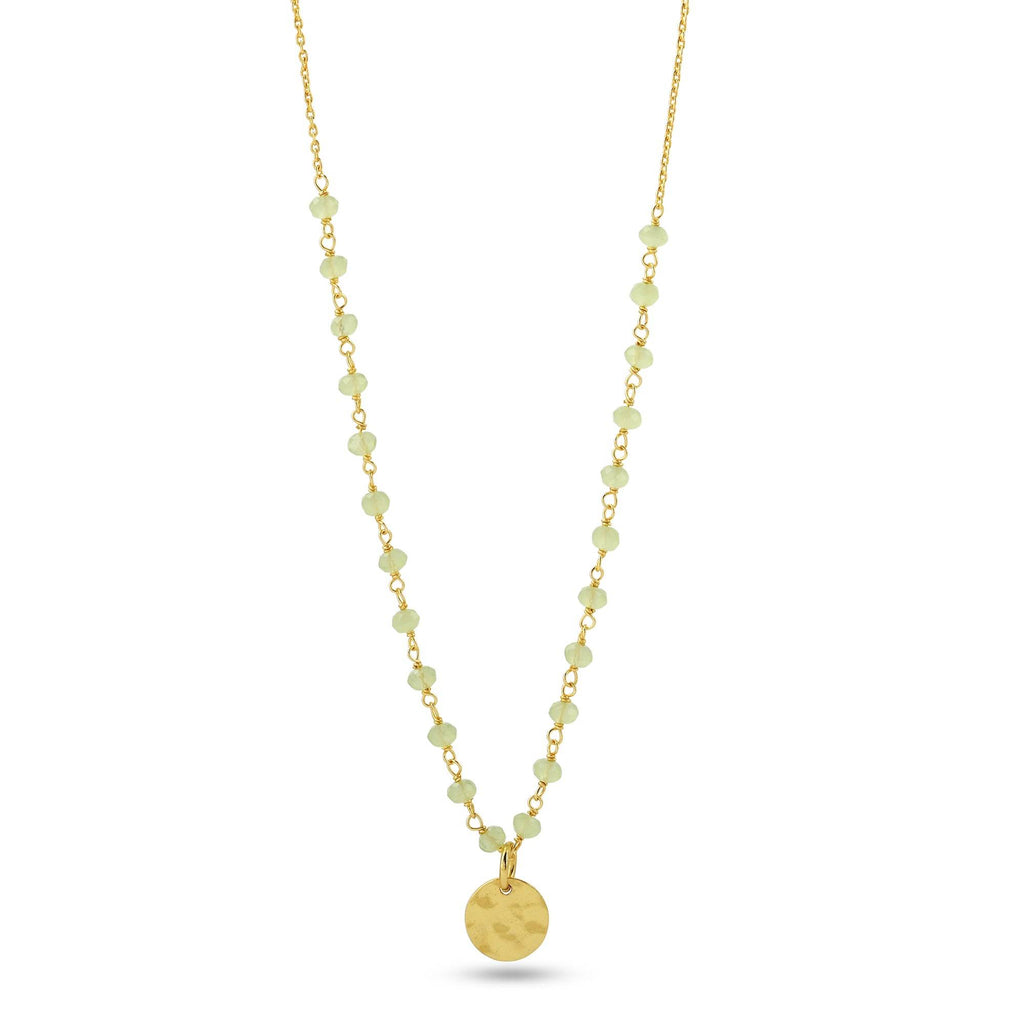 Green Chalcedony Beads Necklace - La Vitá Jewels
