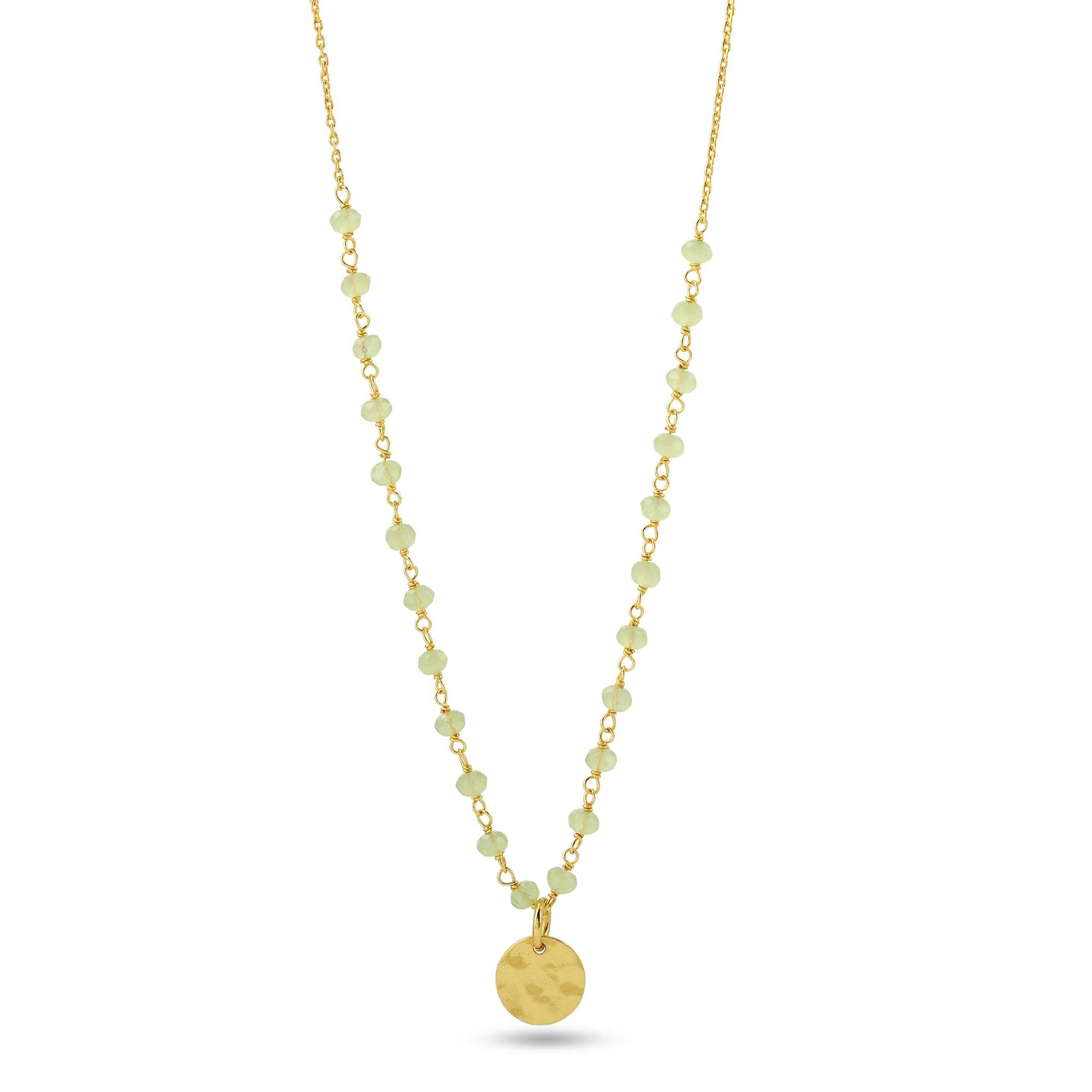 Green Chalcedony Beads Necklace - La Vitá Jewels