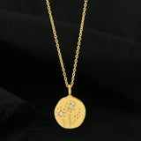 White CZ Flower Texture Necklaces
