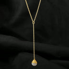 Labradorite and Rainbow Y shape Lariat Necklaces - La Vitá Jewels
