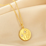 White CZ Flower Texture Necklaces