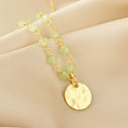 Green Chalcedony Beads Necklace - La Vitá Jewels