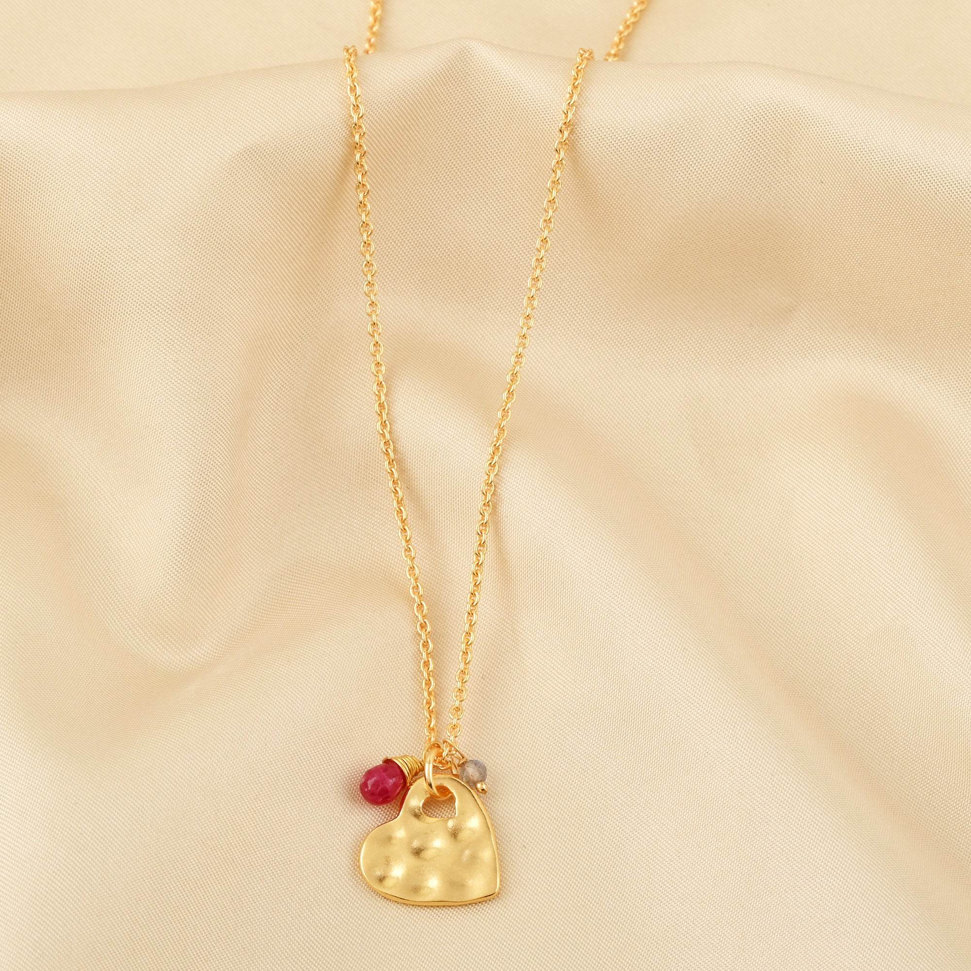Forever In Love Gemstone Necklace - La Vitá Jewels
