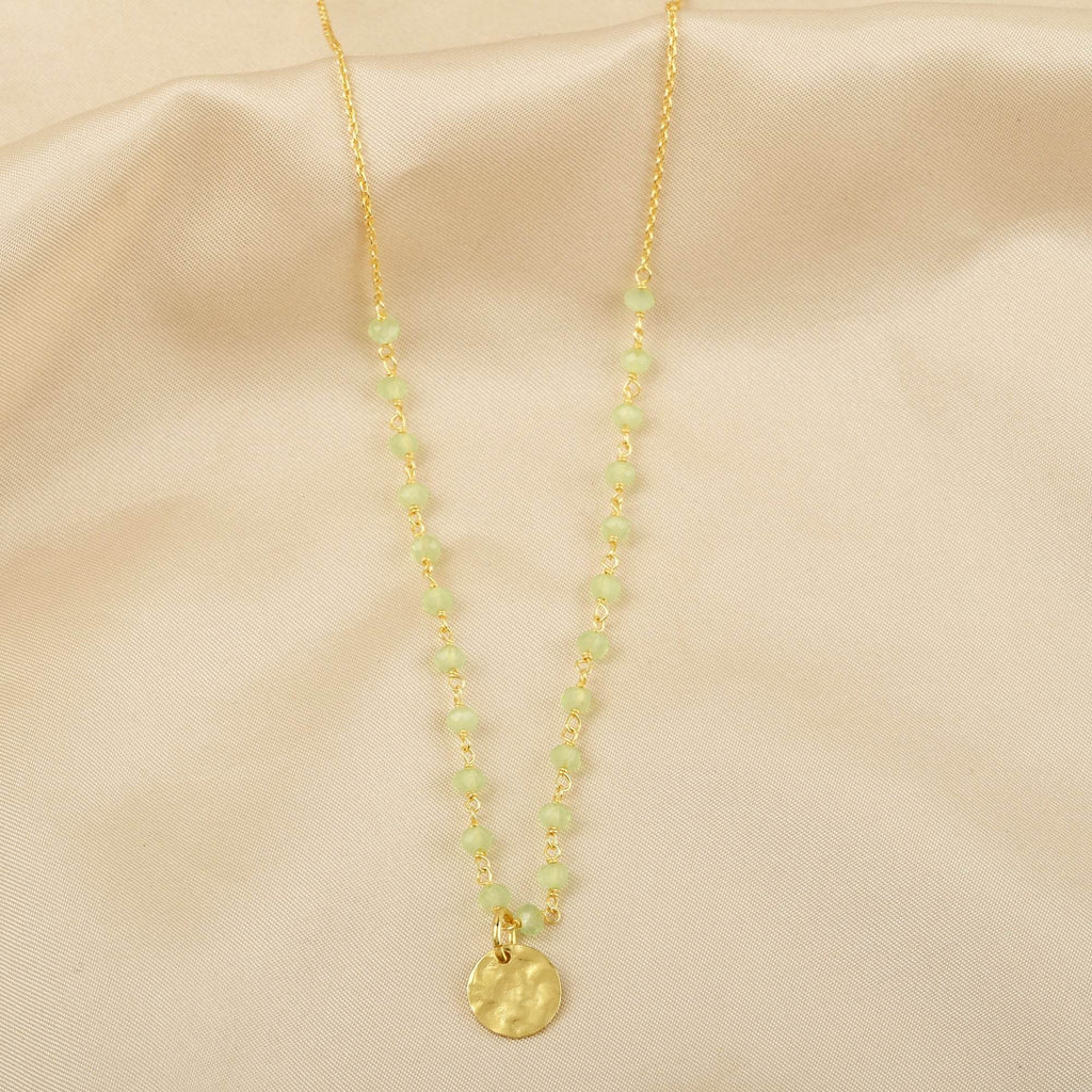 Green Chalcedony Beads Necklace - La Vitá Jewels