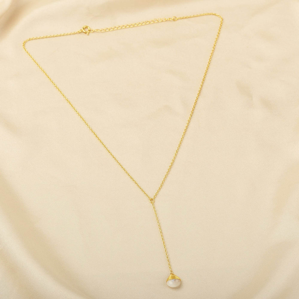 Labradorite and Rainbow Y shape Lariat Necklaces - La Vitá Jewels