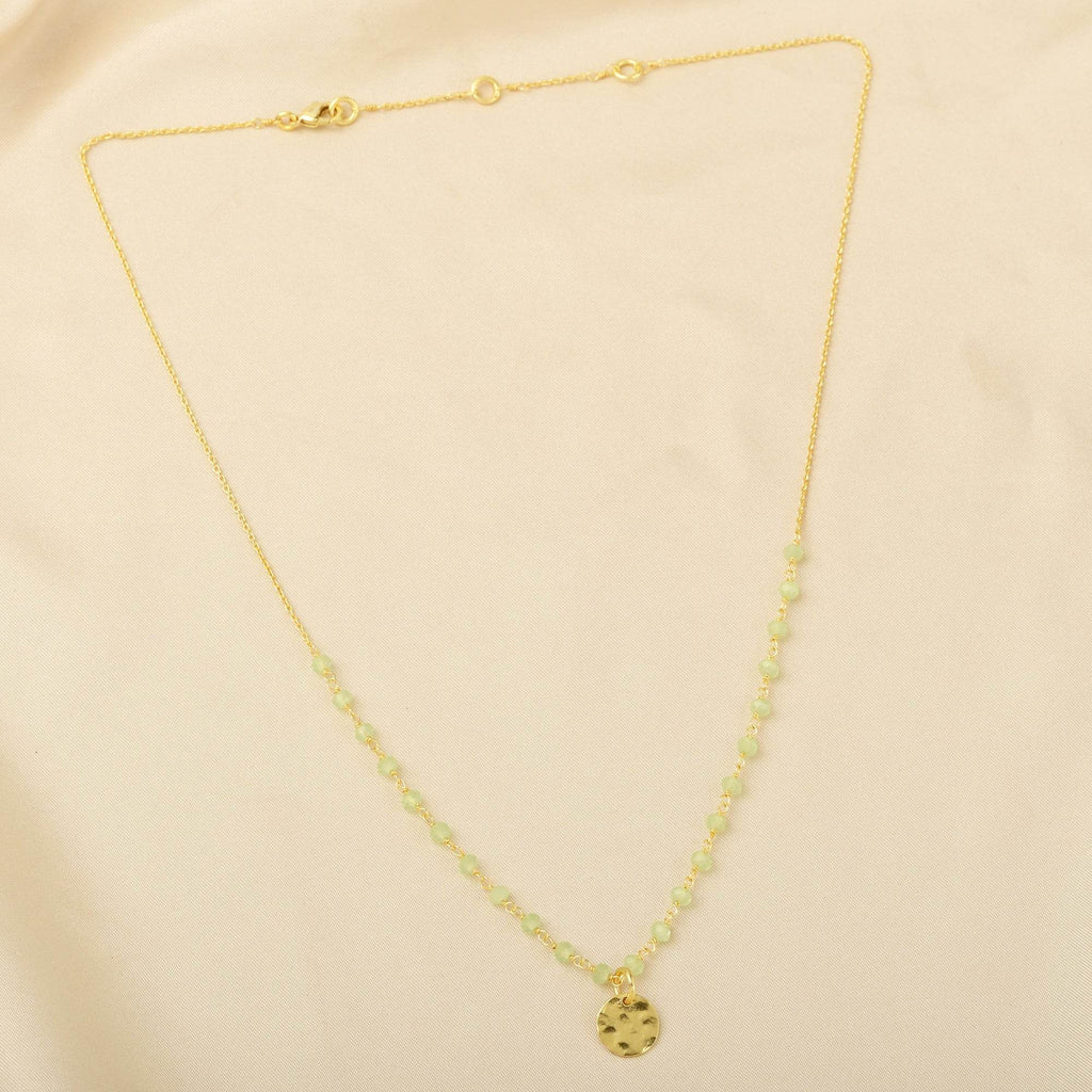Green Chalcedony Beads Necklace - La Vitá Jewels