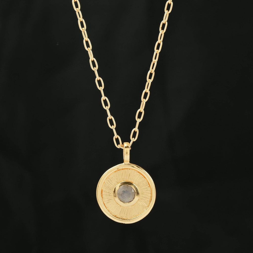 Golden Harmony Moonstone Necklace - La Vitá Jewels