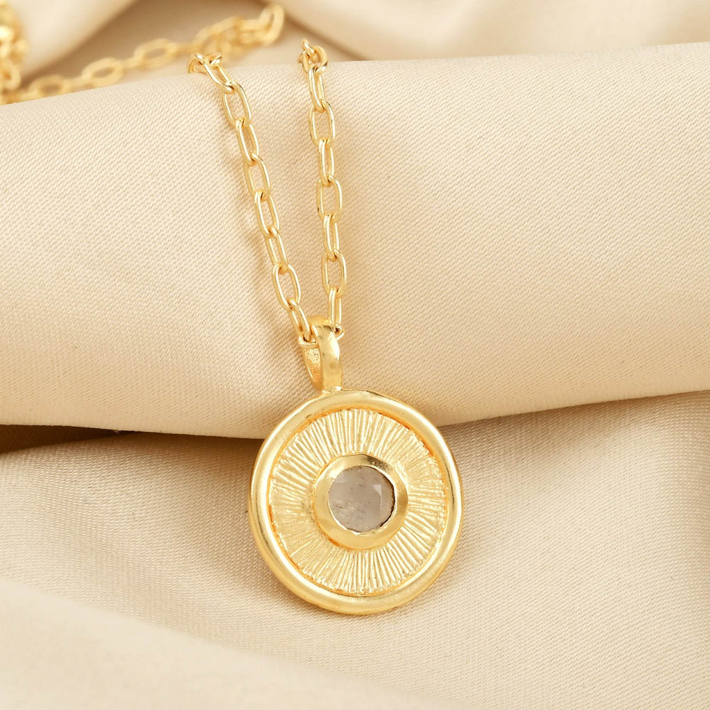 Golden Harmony Moonstone Necklace - La Vitá Jewels
