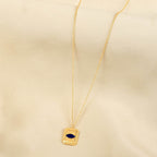 Cushion shape with Evil Eye Necklace - La Vitá Jewels
