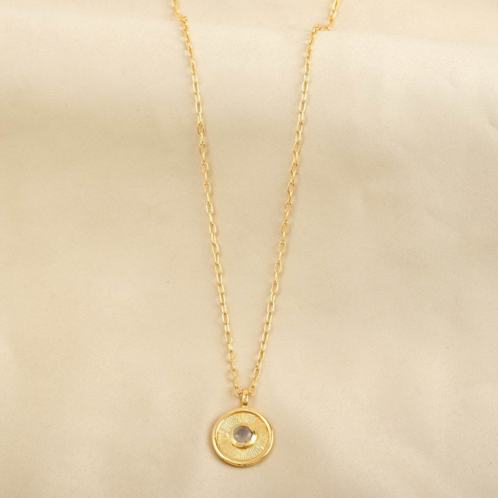 Golden Harmony Moonstone Necklace - La Vitá Jewels